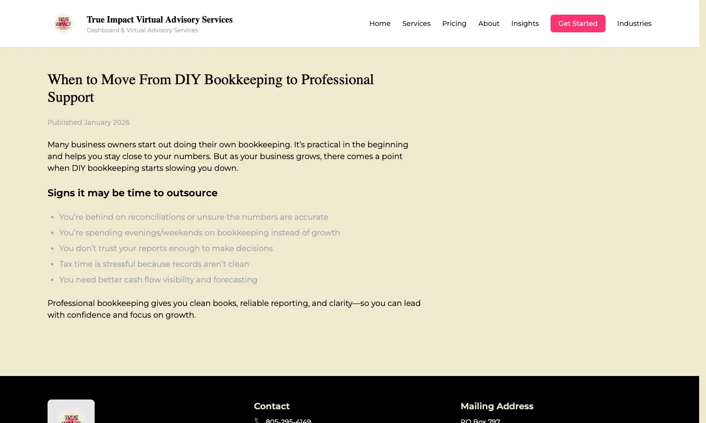 When to Move From DIY Bookkeeping to Professional Support