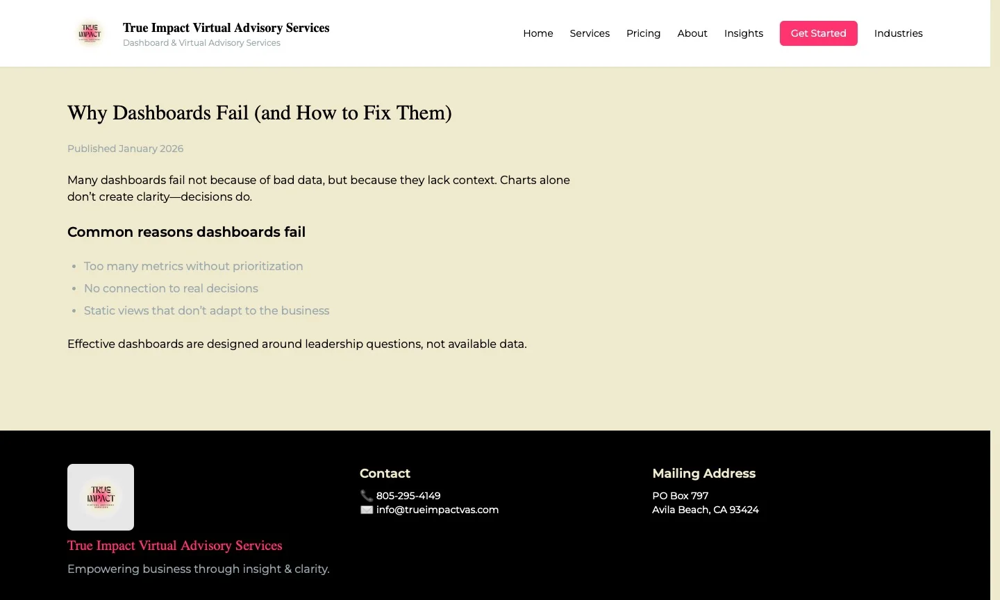 Why Dashboards Fail (and How to Fix Them)